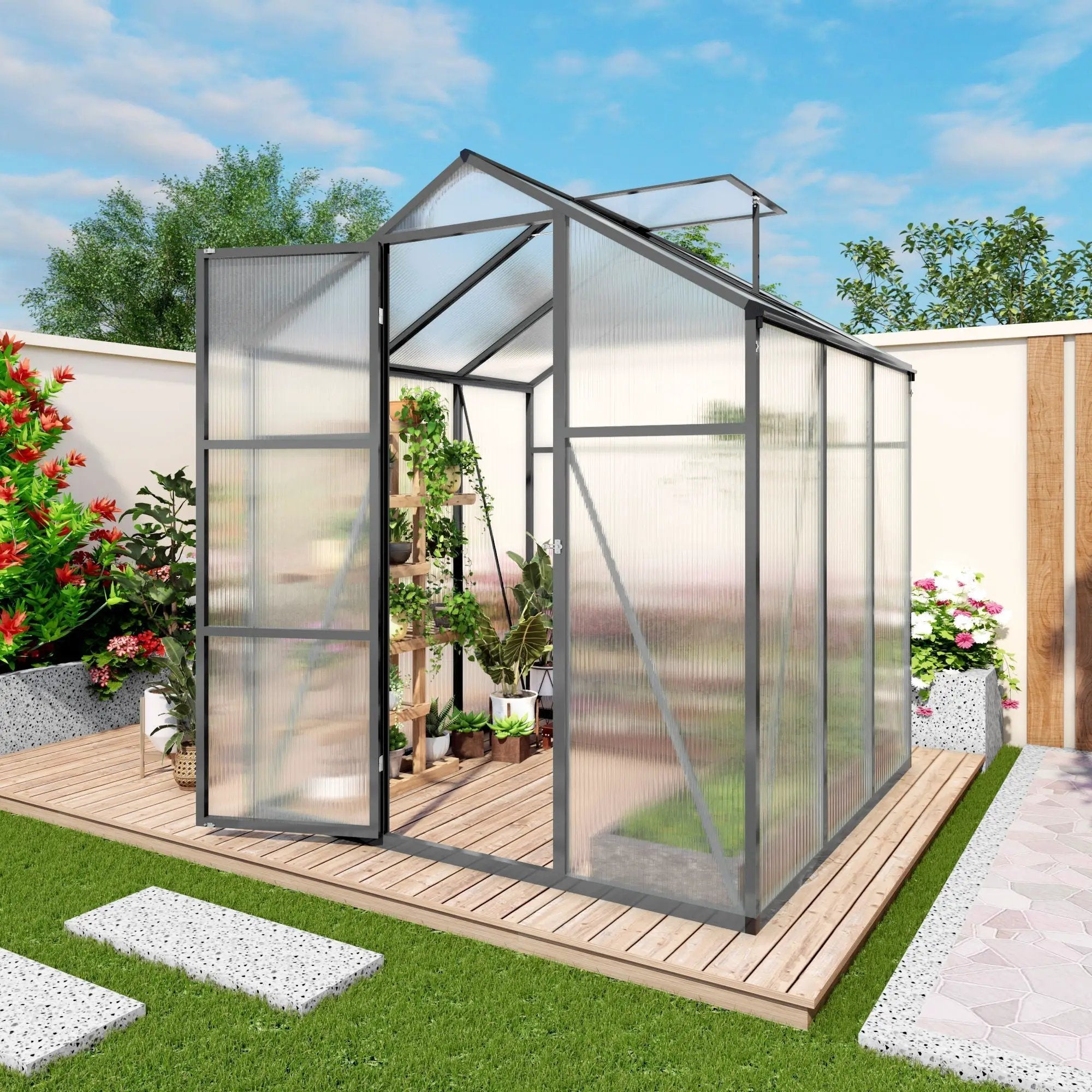 Gain Height Windproof Greenhouse With Raised Base by HouseOfZazla