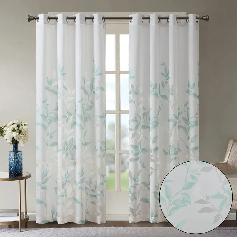Burnout Printed Curtain Panel (Only 1 Pc Panel) by HouseOfZazla