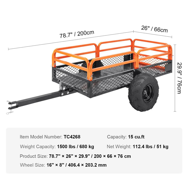 Heavy Duty Steel ATV Dump Trailer by HouseOfZazla