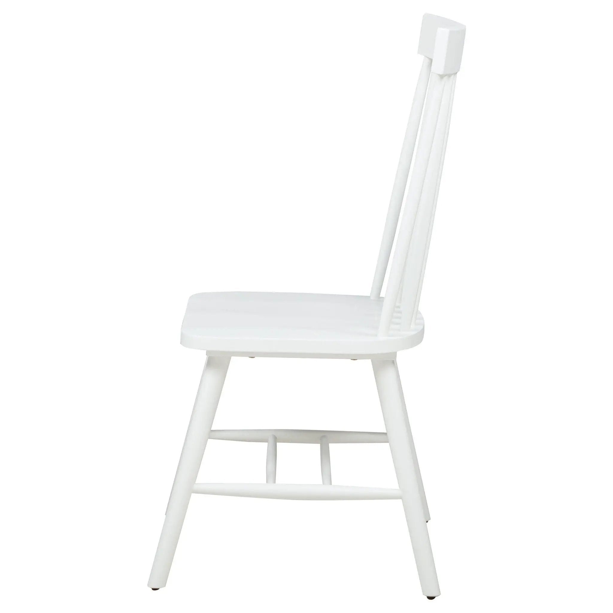 Andrews Windsor Spindle Back Dining Side Chair White (Set of 2) by Unique Piece Furniture