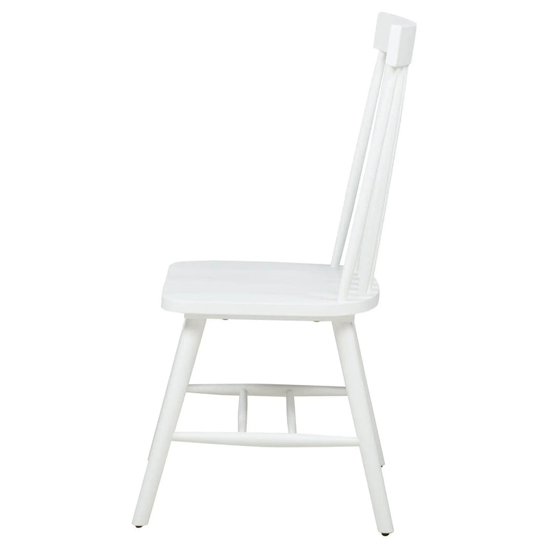 Andrews Windsor Spindle Back Dining Side Chair White (Set of 2) by Unique Piece Furniture