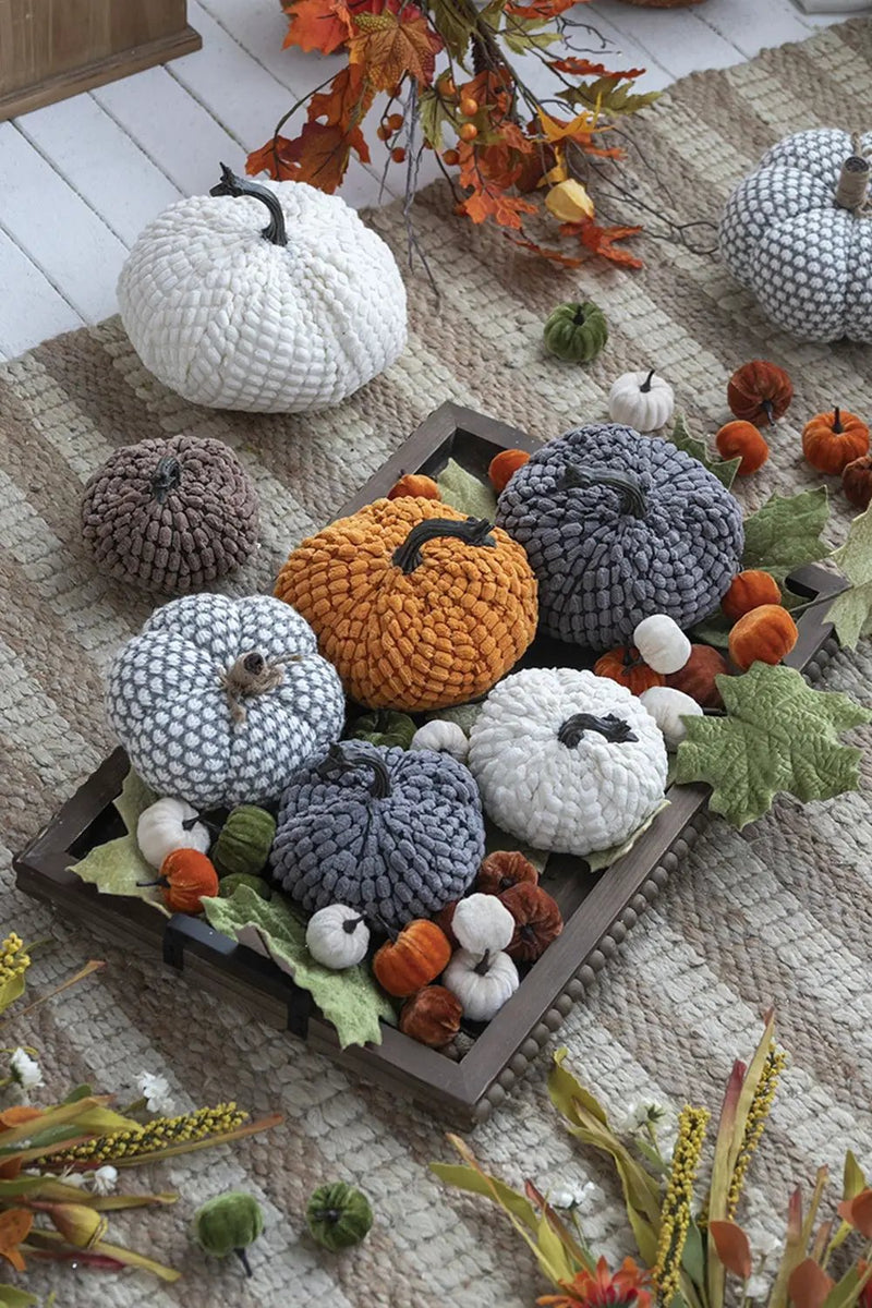 Knite Pumpkin Ornament Decor For Holiday Harvest Festival Fall Festival & Thanksgiving by HouseOfZazla