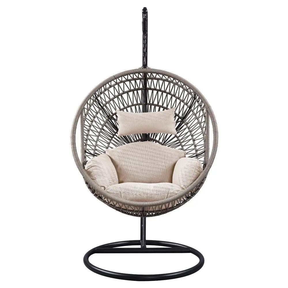 Vasant - Hanging Chair - Beige Fabric & Rope by Unique Piece Furniture