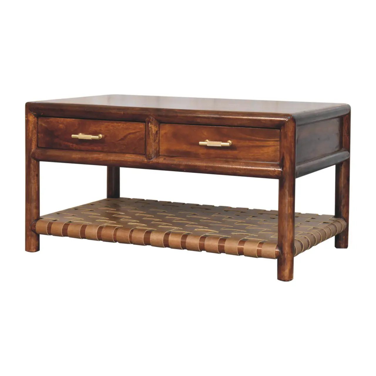 Regency - Woven Console Table With 2 Drawers - Brown by HouseOfZazla