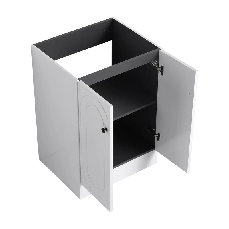 Modern Freestanding Bathroom Vanity With Soft Close Cabinet Doors by HouseOfZazla