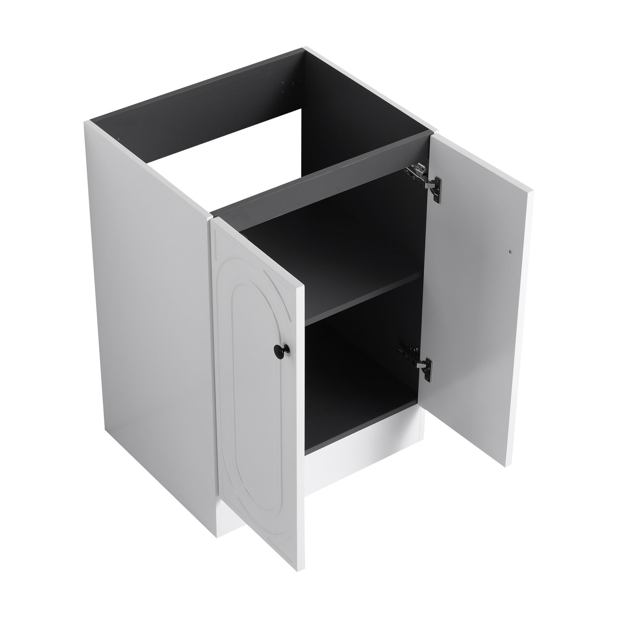 Contemporary Freestanding Bathroom Vanity With Resin Sink & Soft-Close Cabinet Doors by HouseOfZazla