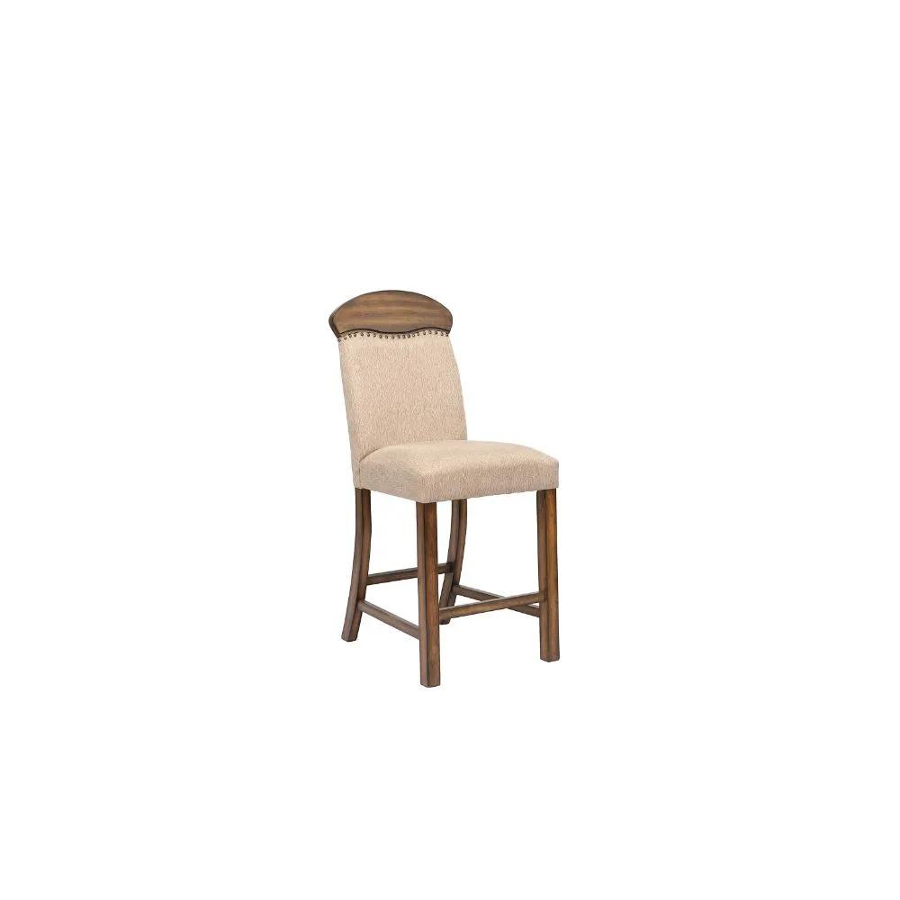 Maurice - Counter Height Chair (Set of 2) - Linen & Oak by Unique Piece Furniture