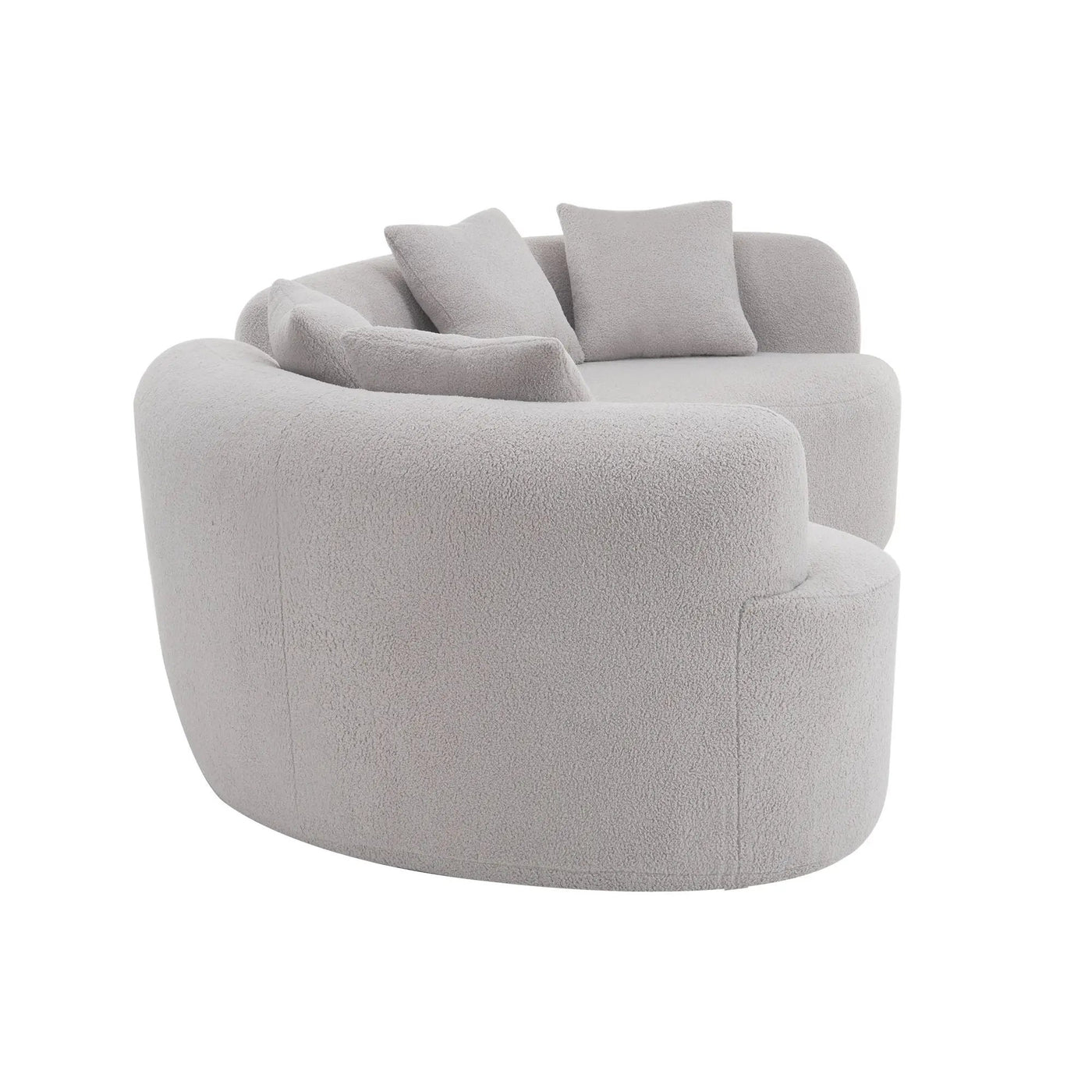 Curved 4 Seater Full Compression Sponge Sofa by HouseOfZazla