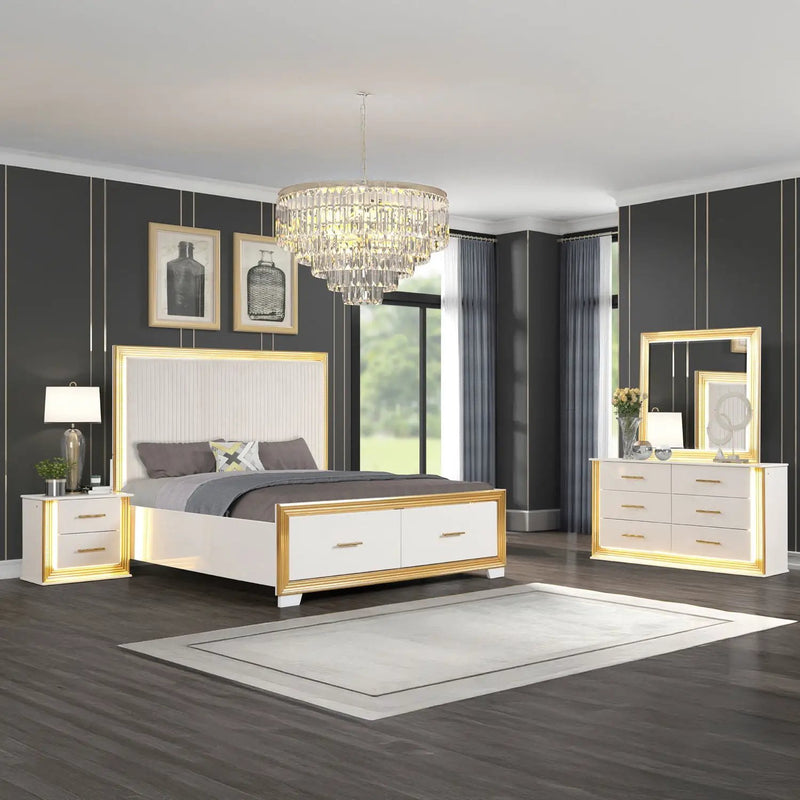 Obsession - Bedroom Set With LED by HouseOfZazla