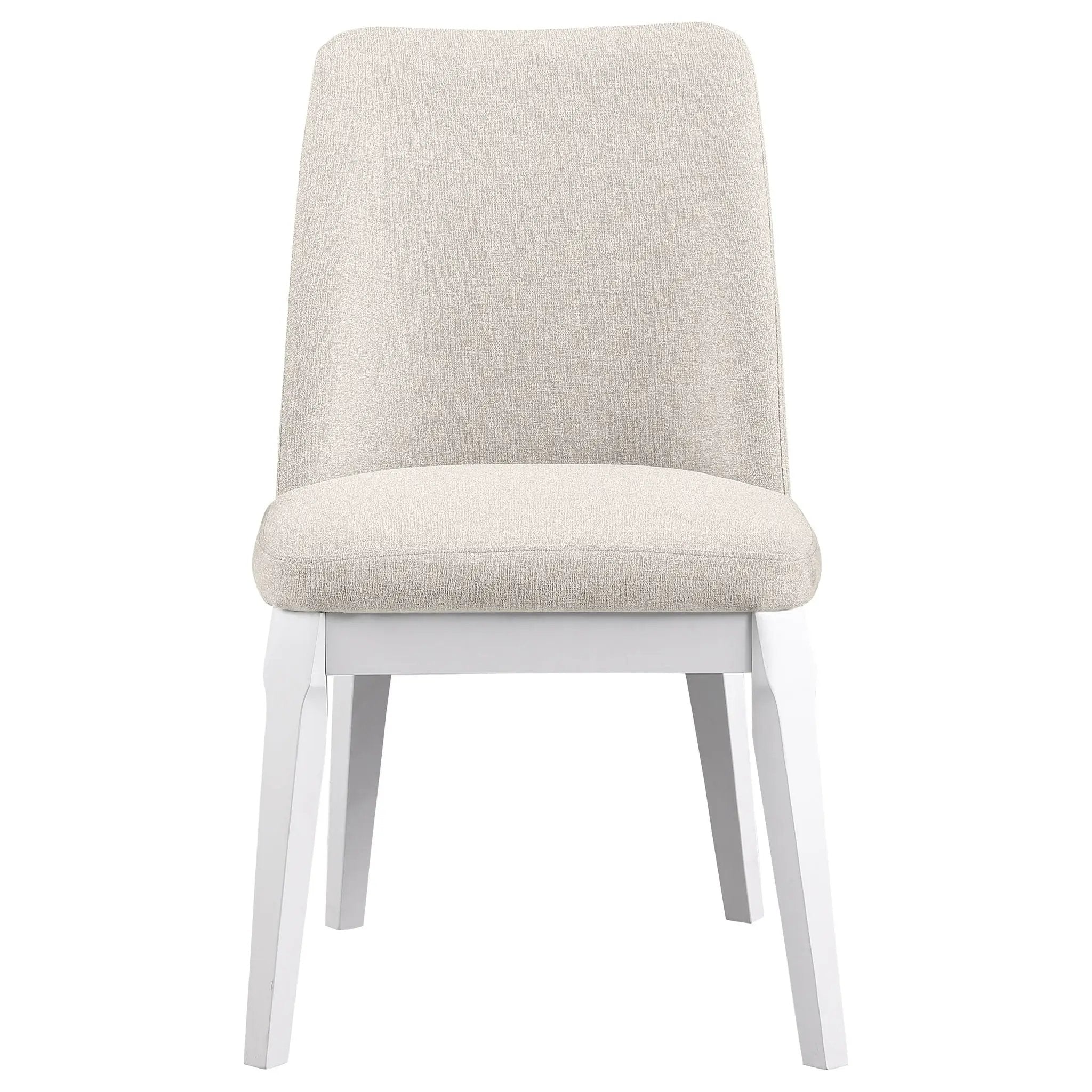 Carissa Upholstered Dining Side Chair Beige (Set of 2) by Unique Piece Furniture