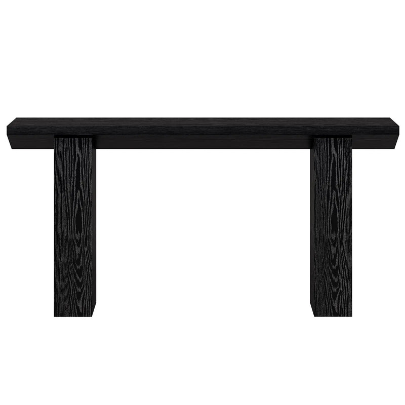 Extra Long Narrow Console Table For Entryway & Hallway - Black / White Print by HouseOfZazla