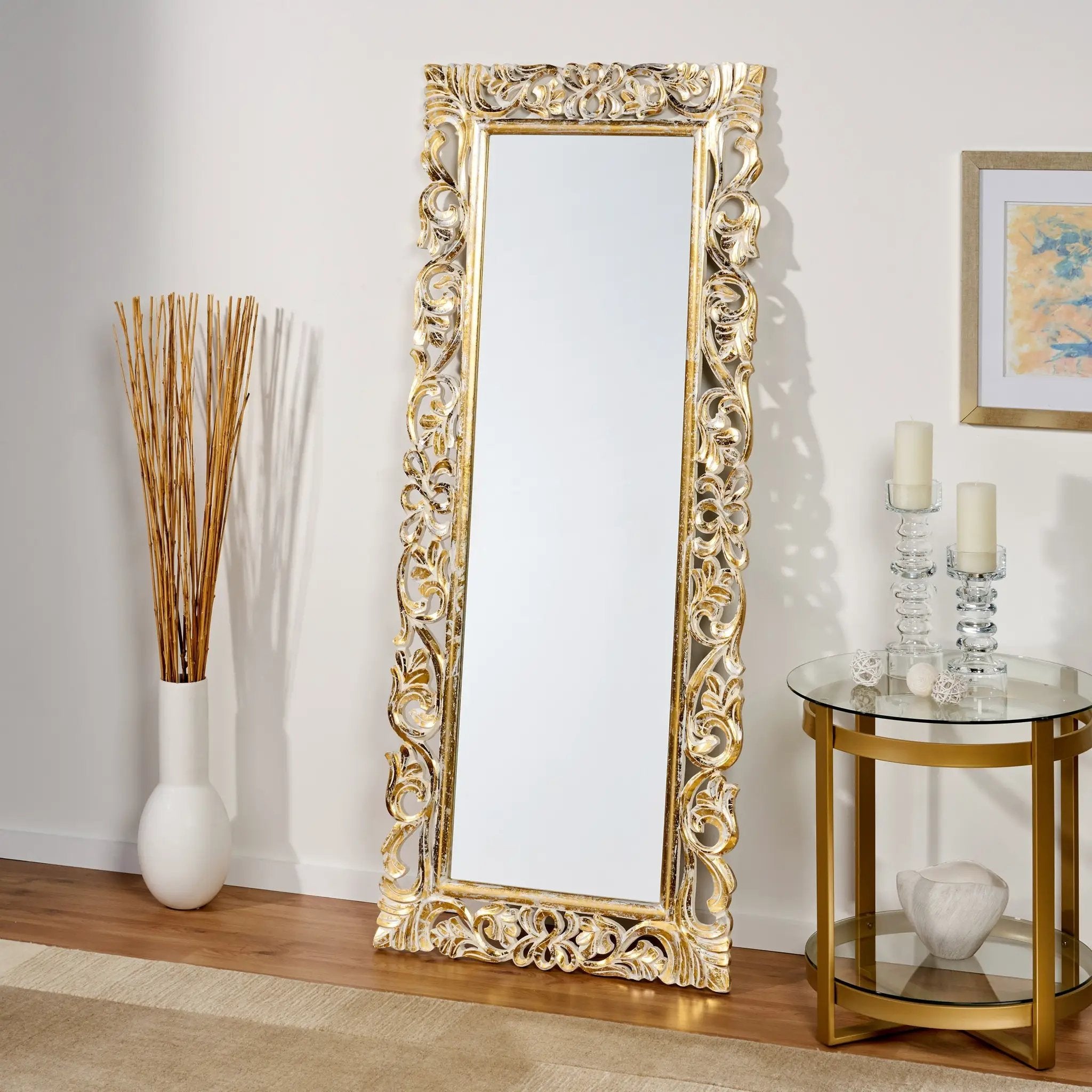 Rectangle Carved Mirror by HouseOfZazla