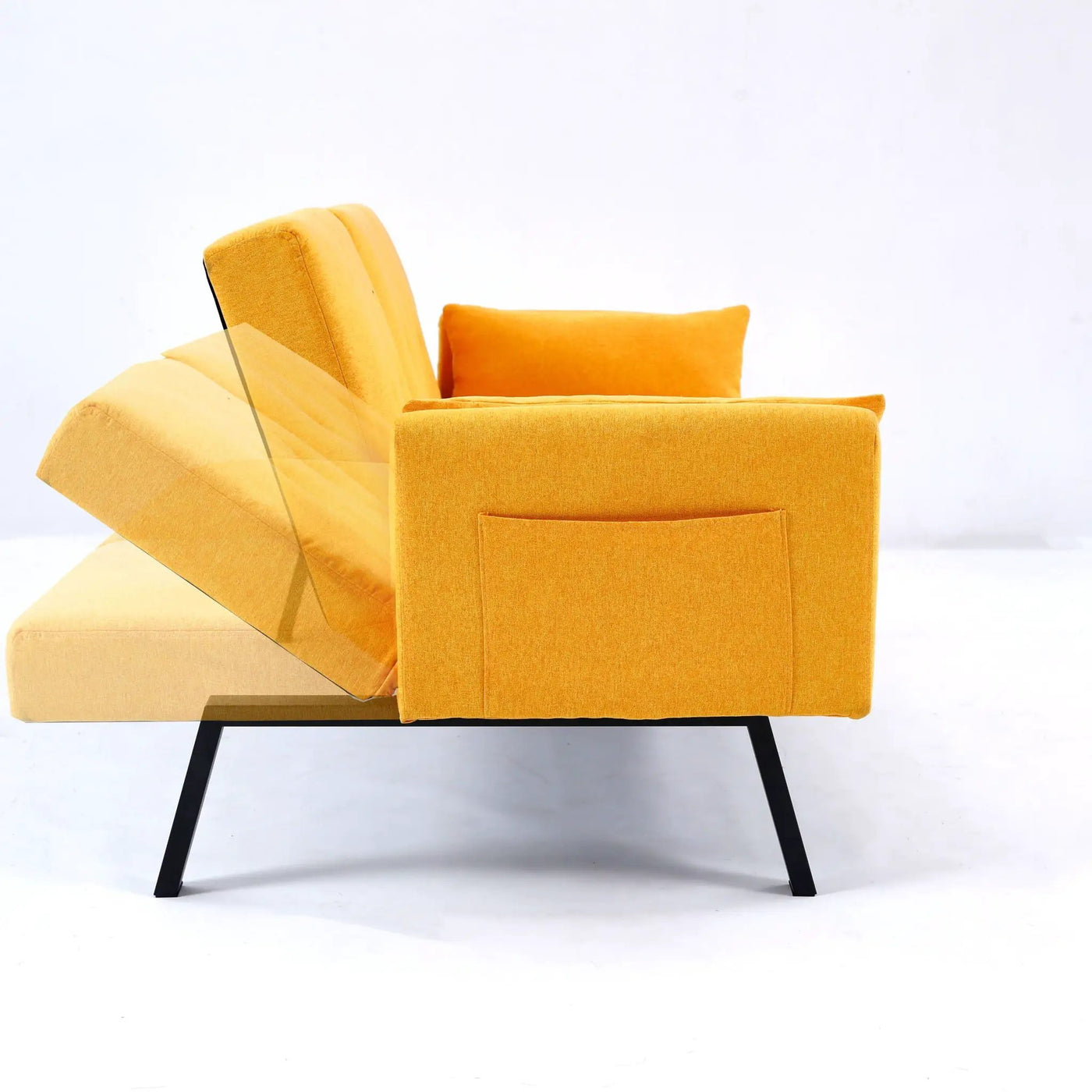 Sofa Bed With Foldable Design And Cup Holder by HouseOfZazla