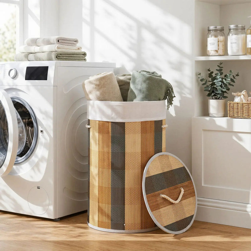13.2 Gallon Bamboo Laundry Hamper with Removable Liner by DirectDeals