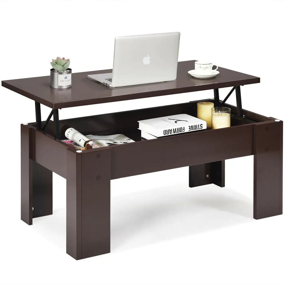 Lift Top Coffee Pop-UP Cocktail Table by DirectDeals