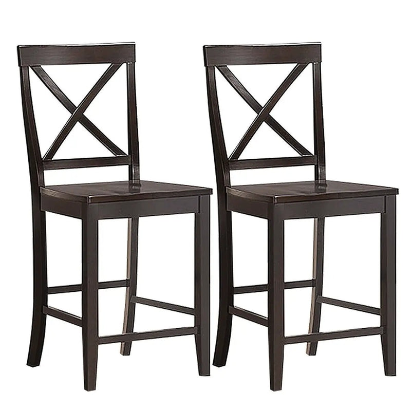 24 Inch 2 Pack Rubber Wood Frame Kitchen Chairs by DirectDeals