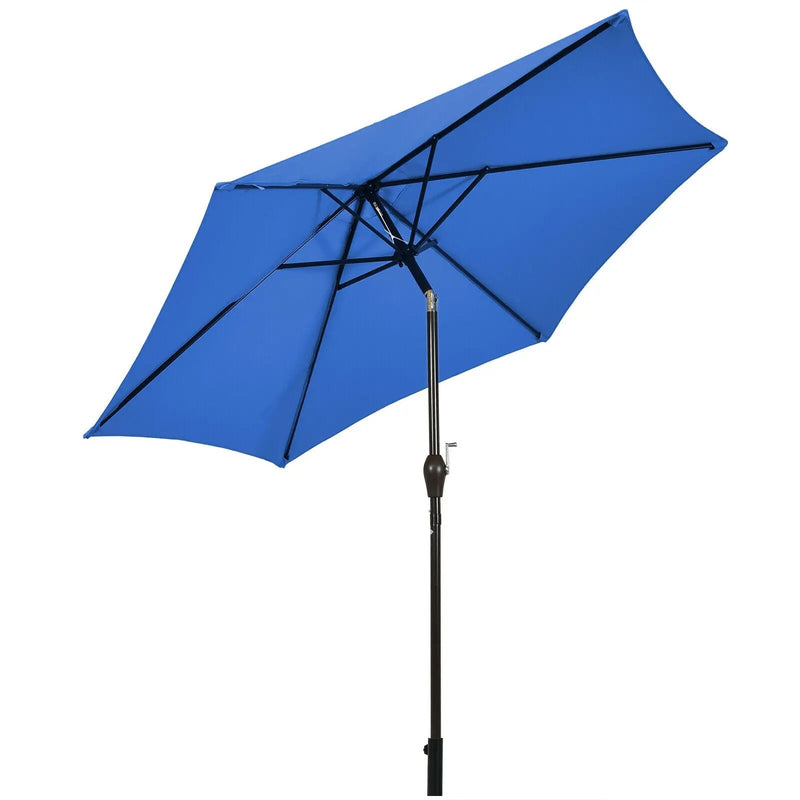 9 FT Outdoor Market Patio Table Umbrella Push Button Tilt Crank Lift-gray by DirectDeals