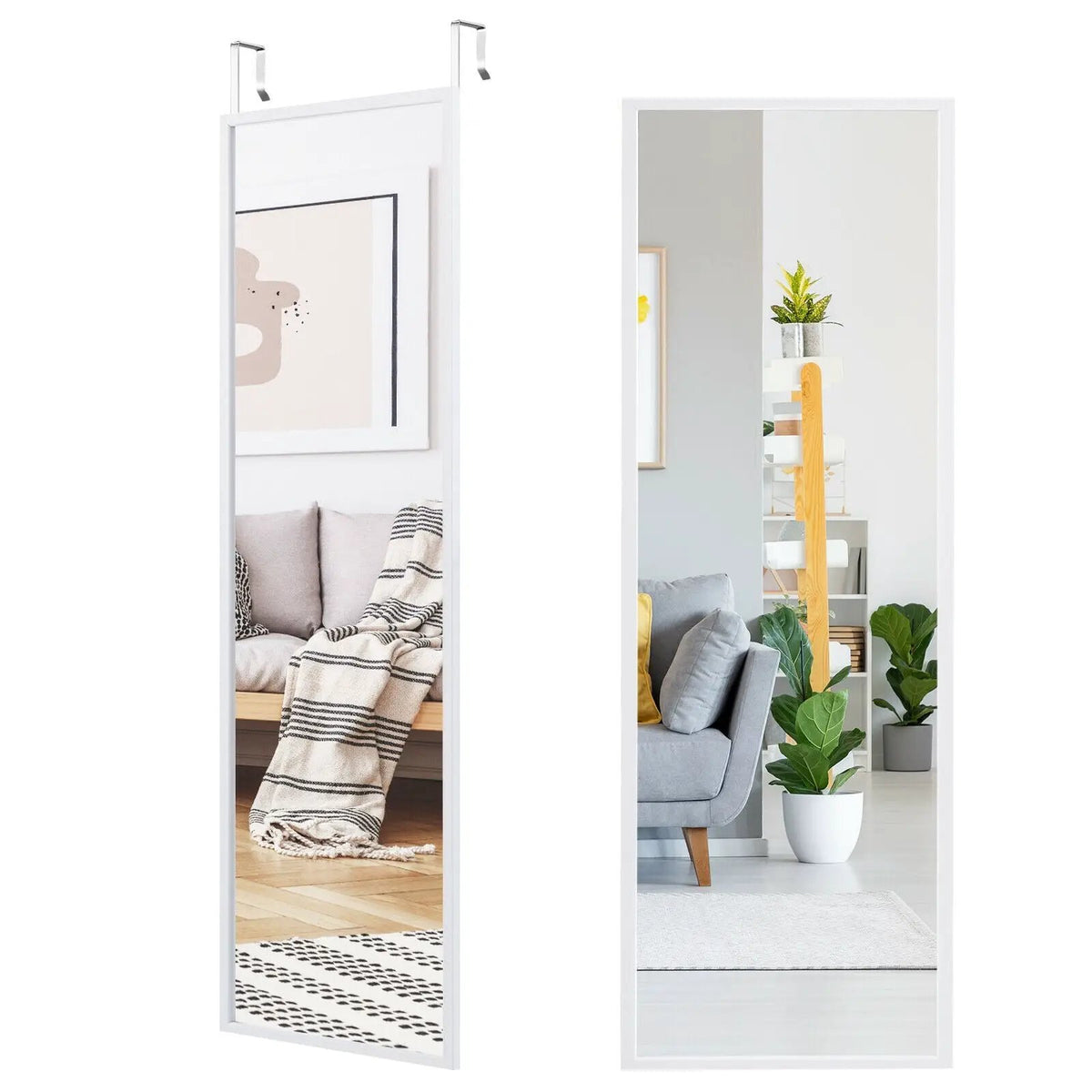 Full Length Metal Door Mirror with Adjustable Hook, photo 13 of 24