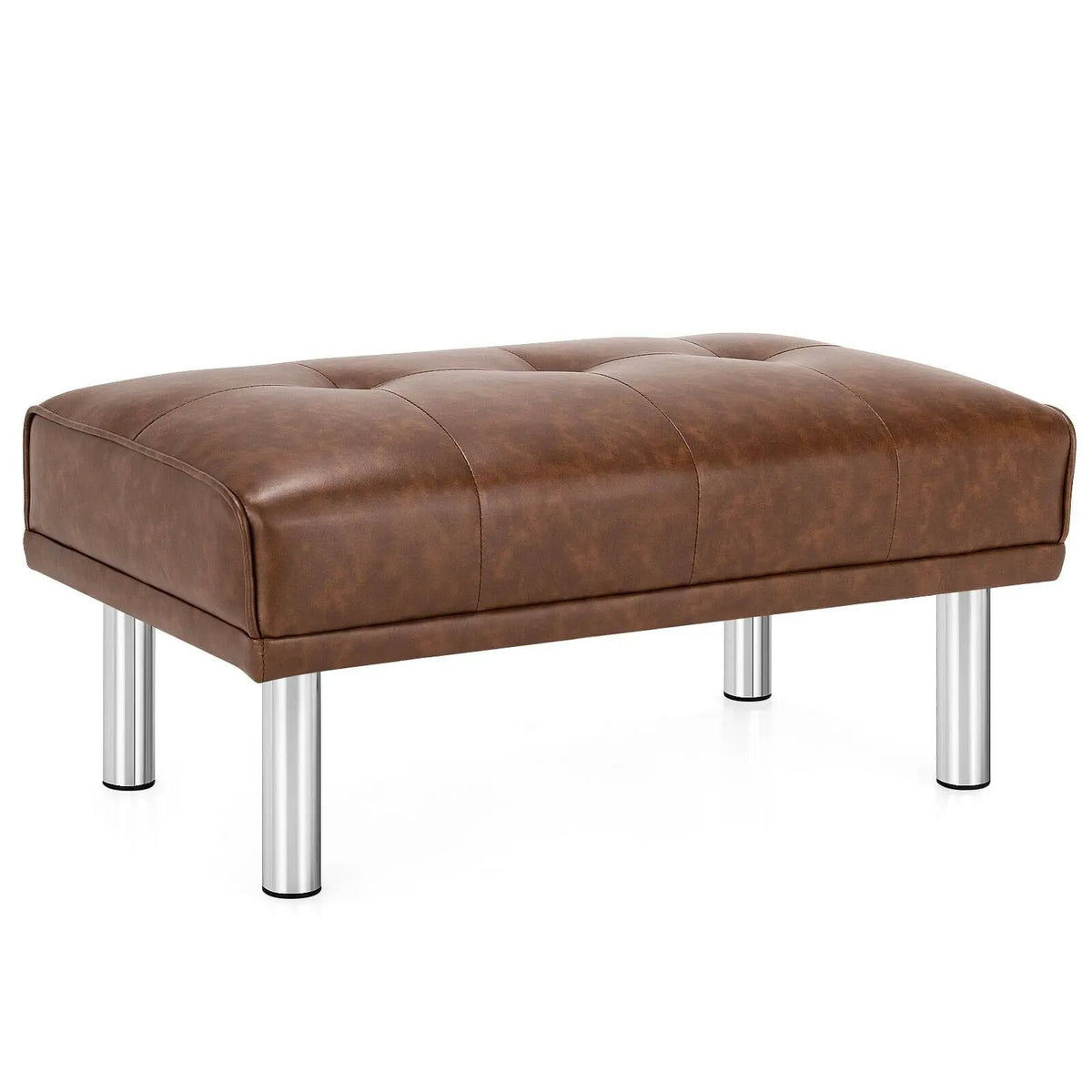 Rectangle Tufted Ottoman with Stainless Steel Legs for Living Room, photo 6 of 16