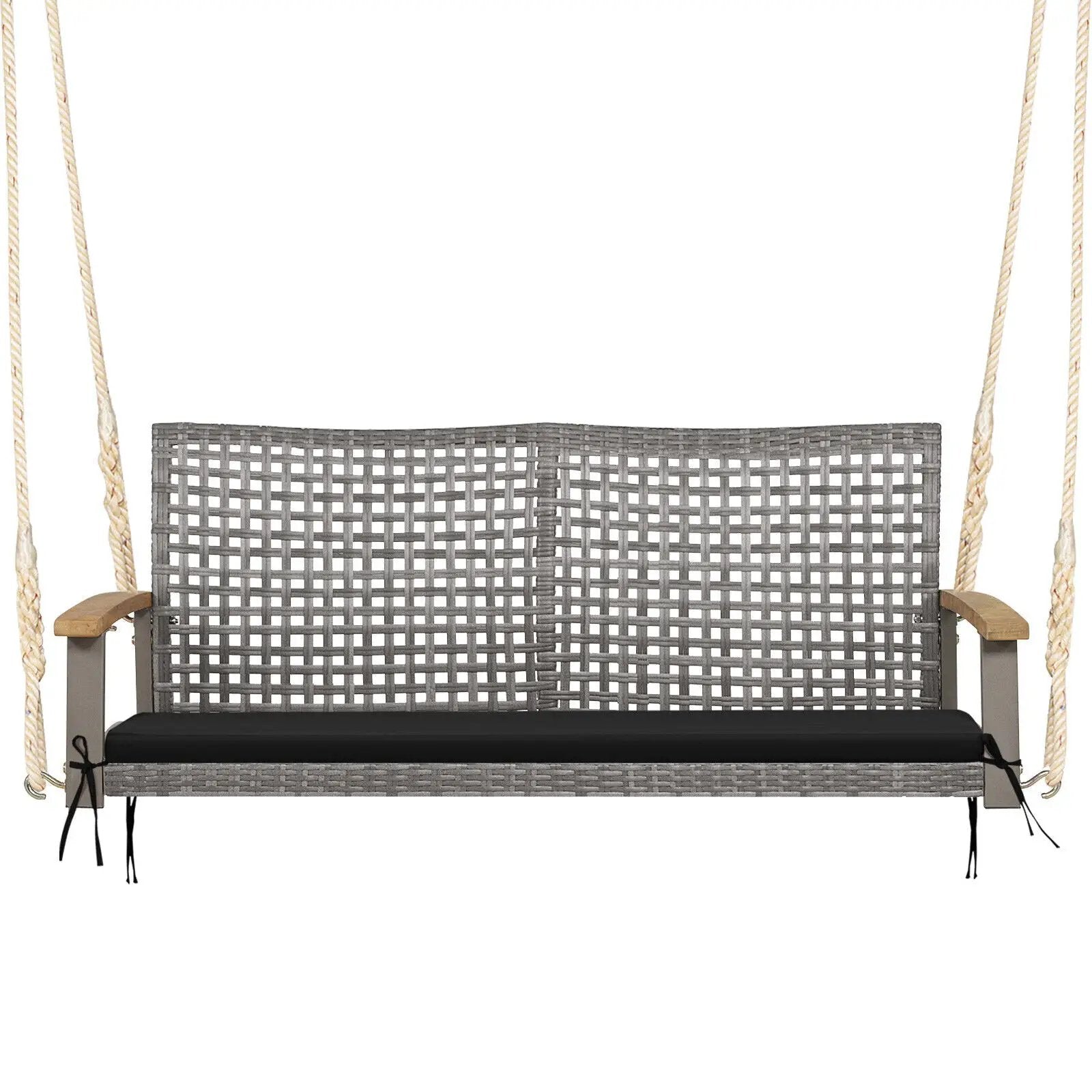 2-Person Patio Wicker Hanging Swing Chair by DirectDeals