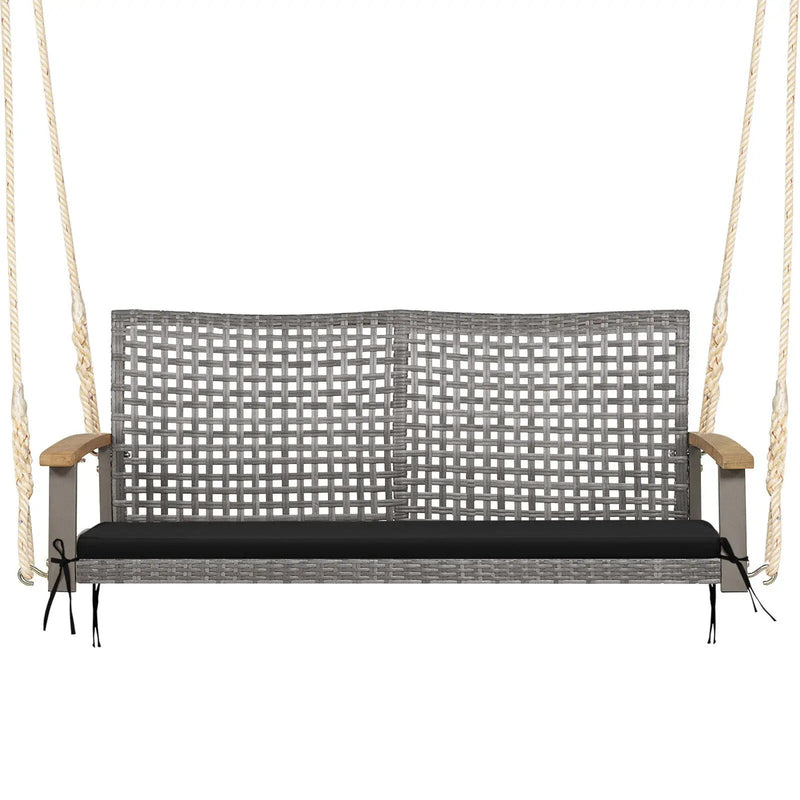 2-Person Patio Wicker Hanging Swing Chair by DirectDeals