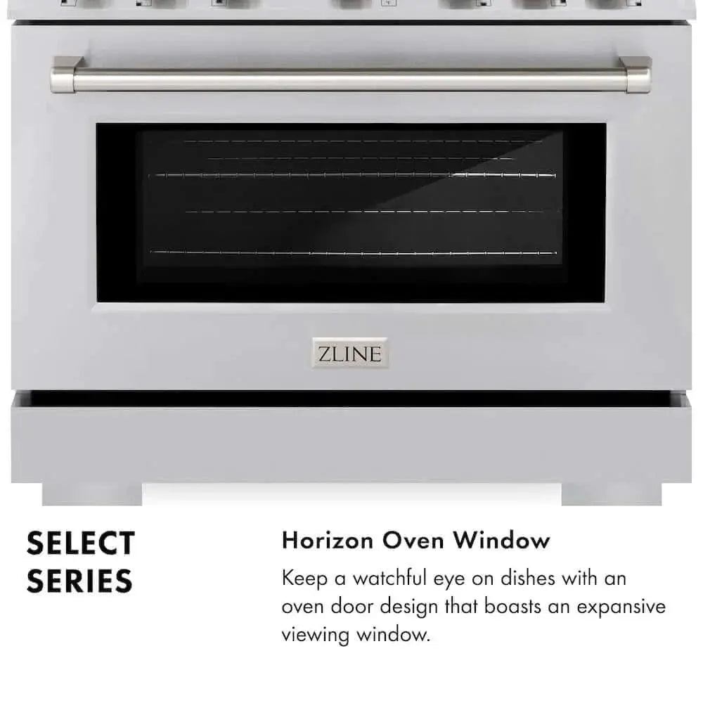 ZLINE 36" Select Gas Range Convection Gas Oven Stainless Steel HGR36 by Farmhouse Kitchen and Bath