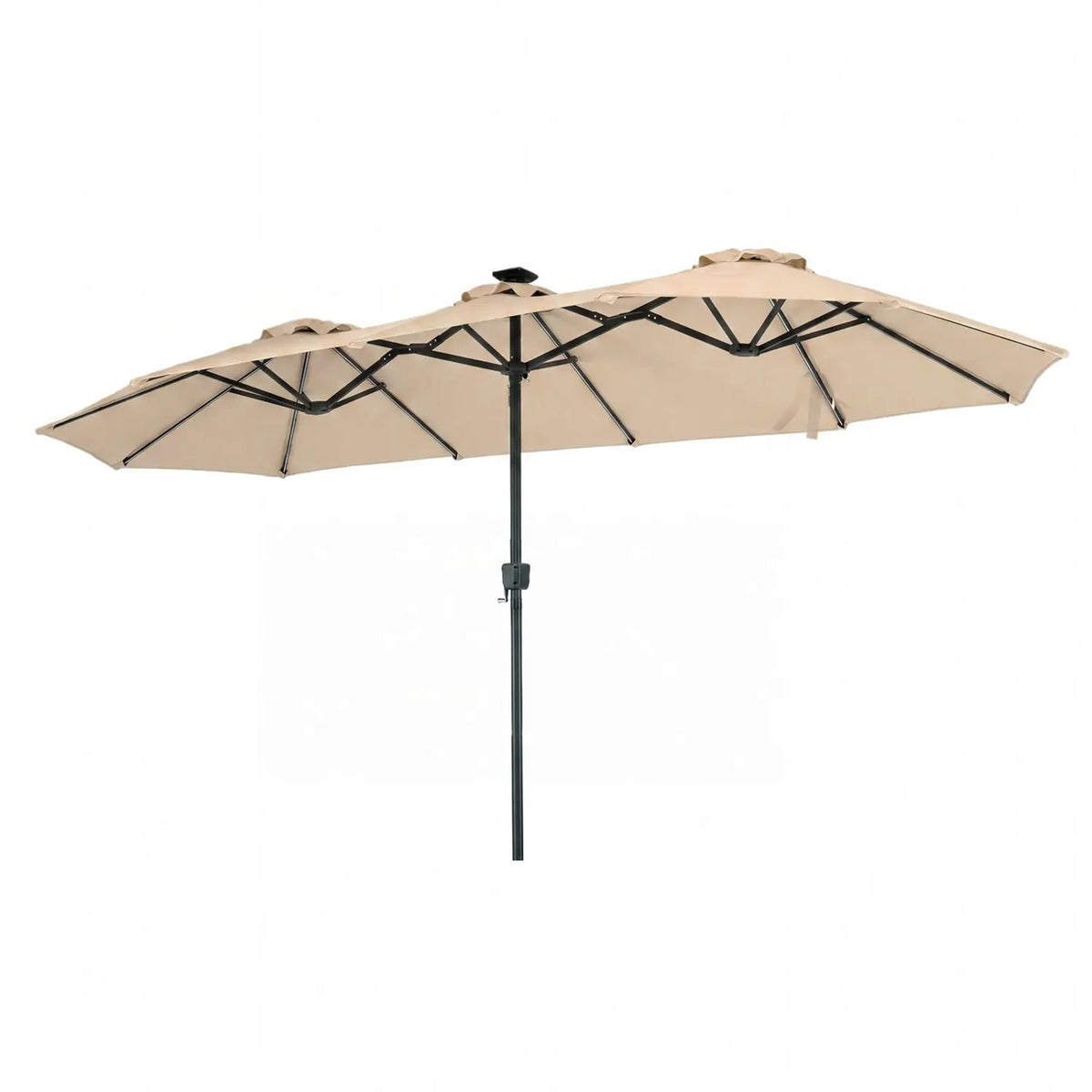 13 FT Double-Sided Patio Umbrella with Color-Changing Flowing Solar LED Lights, photo 29 of 30