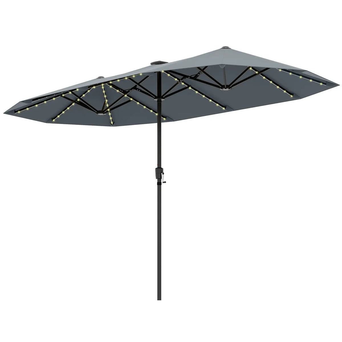 13 FT Double-Sided Patio Umbrella with Solar LED Lights, photo 13 of 30