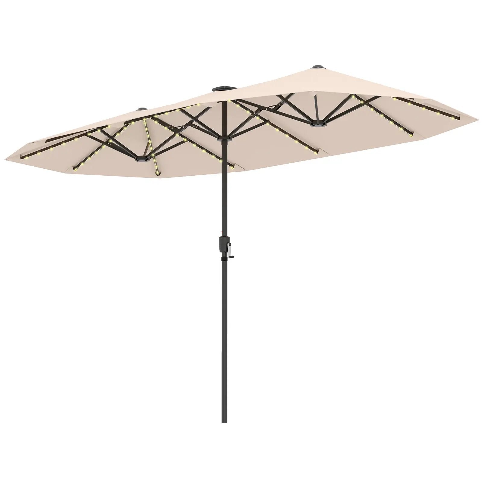 13 FT Double-Sided Patio Umbrella with Solar LED Lights by DirectDeals