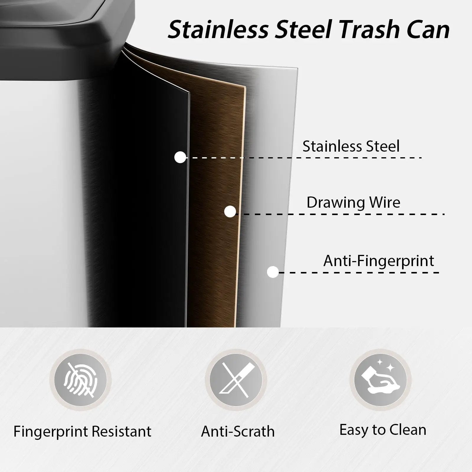 13.2 Gallon Step Trash Can with Soft Close Lid and Deodorizer Compartment by DirectDeals
