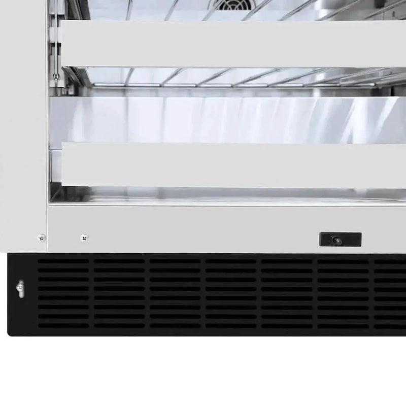 ZLINE 24" Touchstone Dual Zone 44 Bottle Wine Cooler Black Matte Glass Door RWDO-BLM-24 by Farmhouse Kitchen and Bath