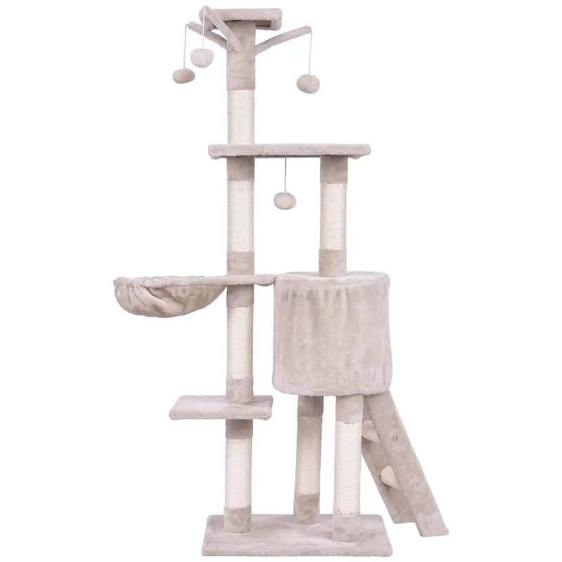 56 Inch Condo Scratching Posts Ladder Cat Play Tree, photo 4 of 8