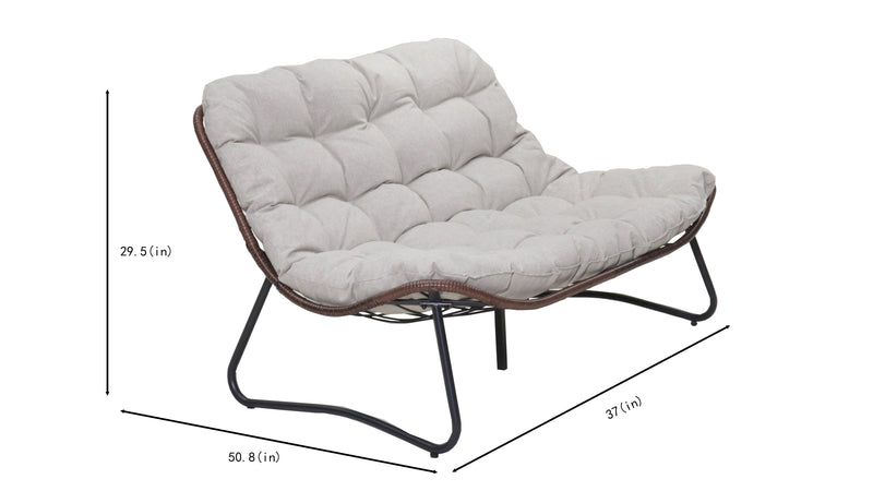 Patio Loveseat Sofa with Luxury Thick Cushion by HouseOfZazla