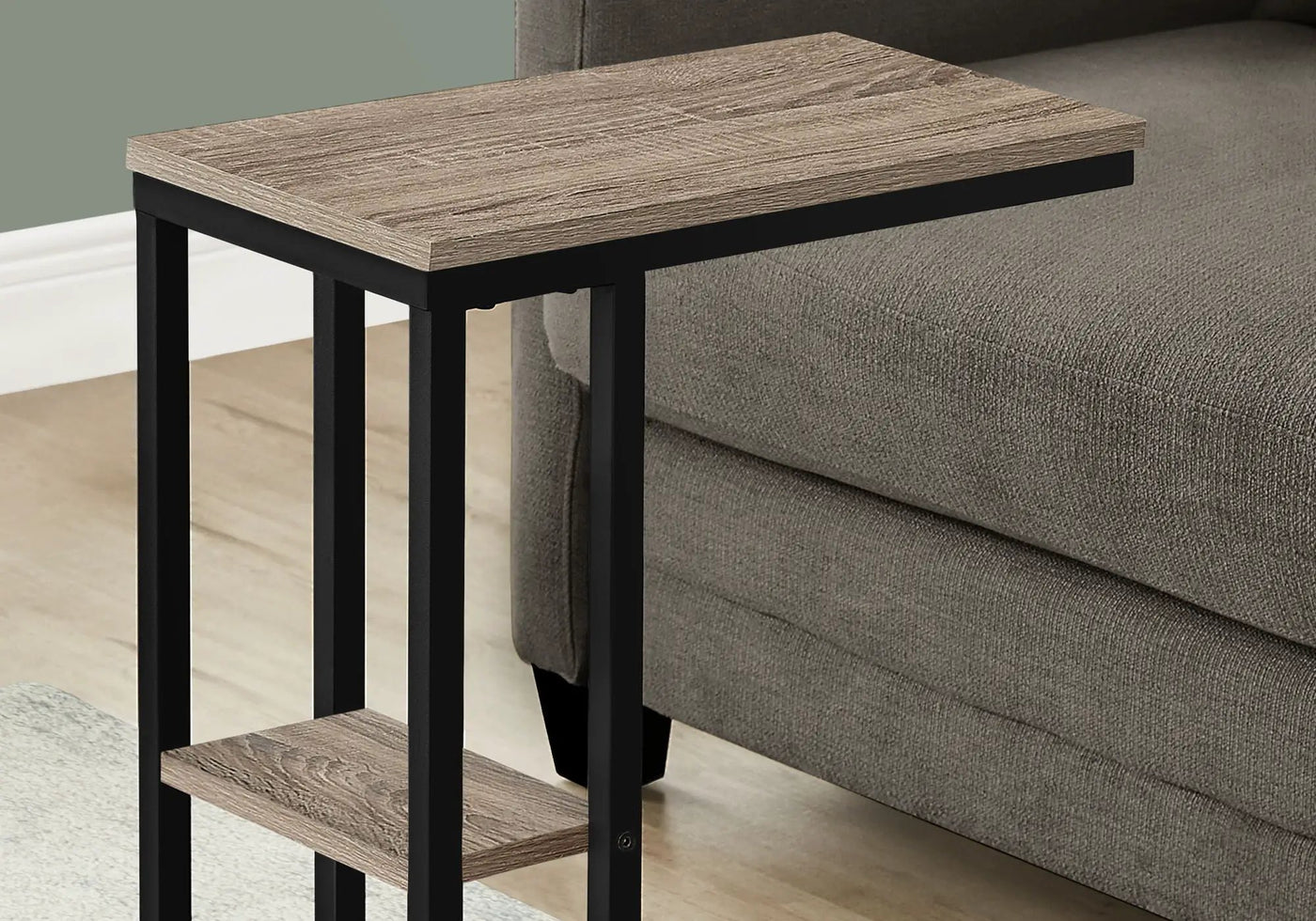 Accent Table, C - Shaped, Marble Look Contemporary & Modern Convenient Design by Unique Piece Furniture