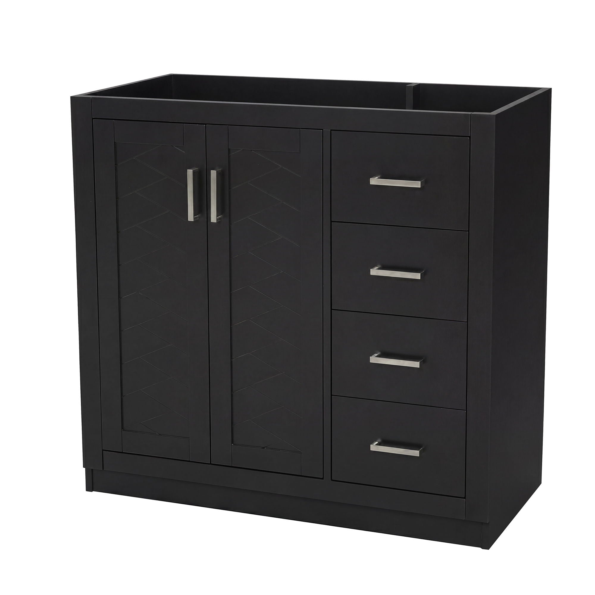 Retro Style Bathroom Vanity, 3 Drawers & Soft Closing Doors by HouseOfZazla