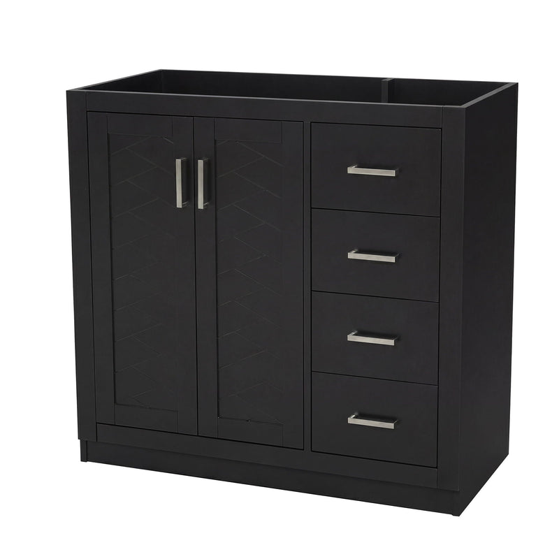 Retro Style Bathroom Vanity, 3 Drawers & Soft Closing Doors by HouseOfZazla