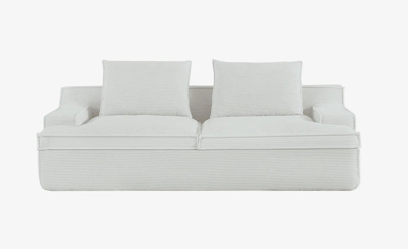 Nimbus - Oversized Full Foam 4 Seater Couch For Living Room Upholstered In Soft, Wide Armrests by HouseOfZazla