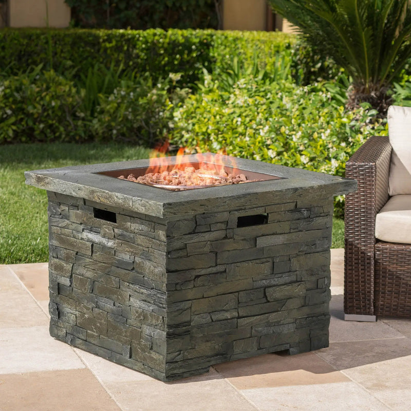 33' SQUARE MGO FIRE PIT - 40000 BTU. by HouseOfZazla