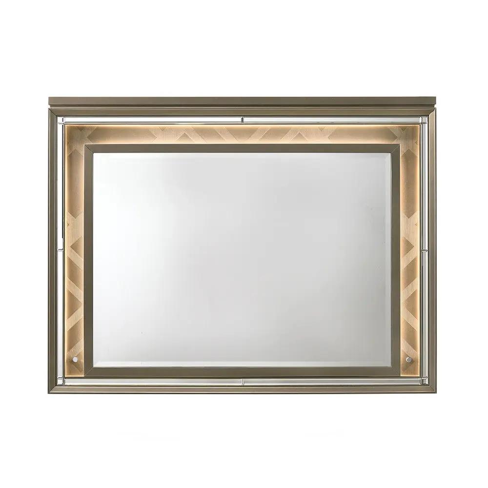 Skylar - Mirror With LED - Champagne by HouseOfZazla