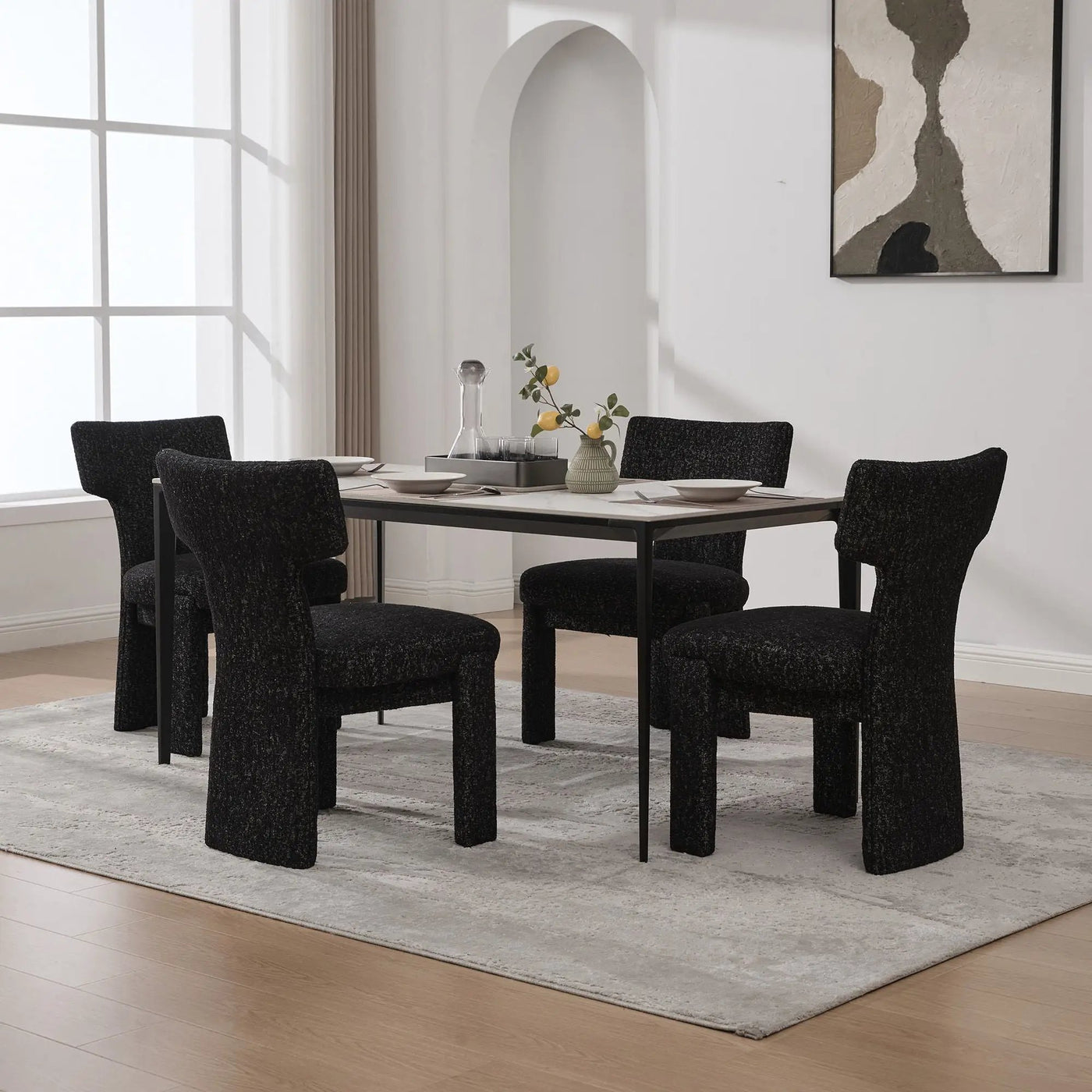 Armless Curved Back Accent Chairs by HouseOfZazla