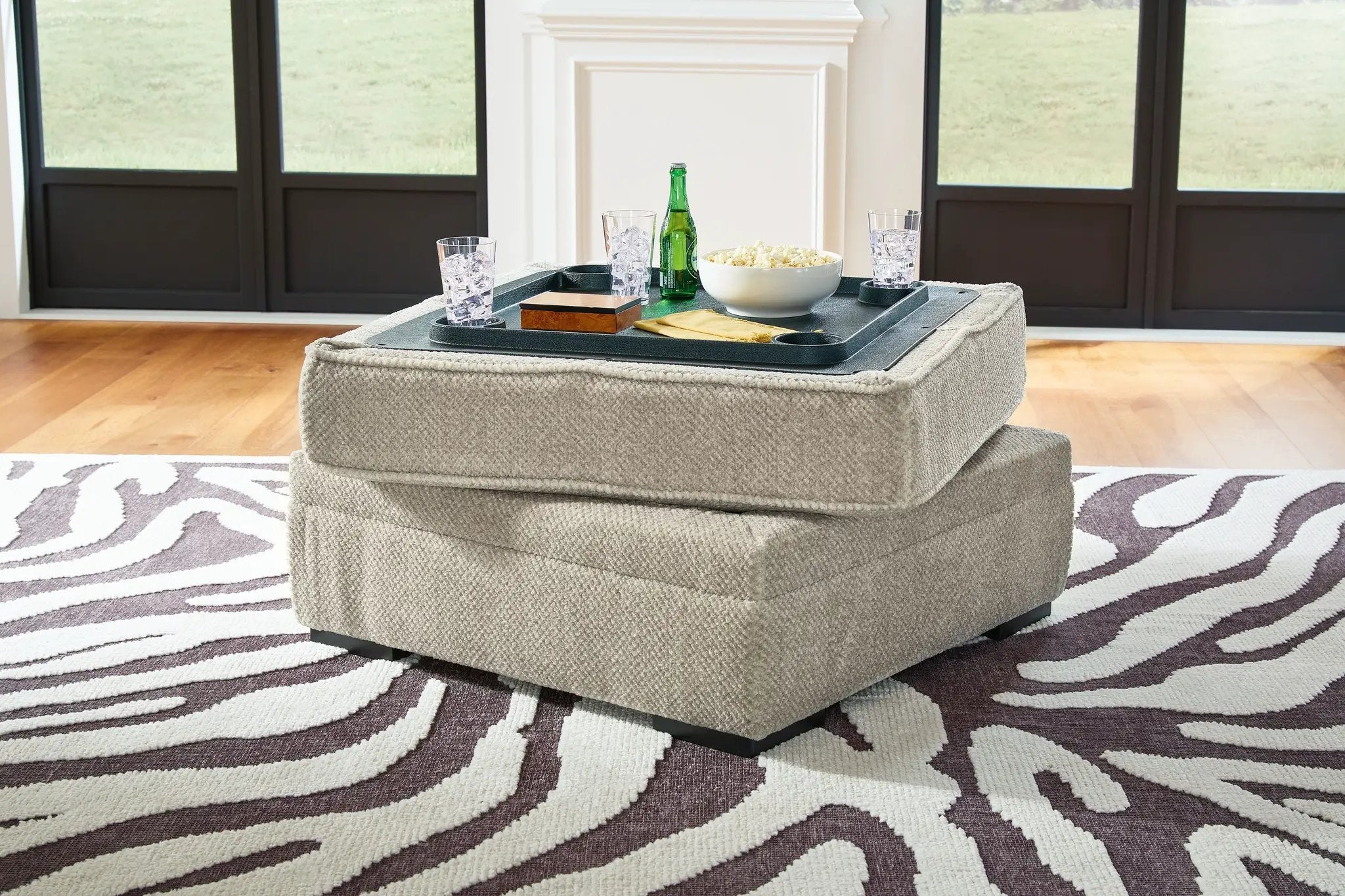 Calnita - Ottoman With Storage - Sisal by Unique Piece Furniture