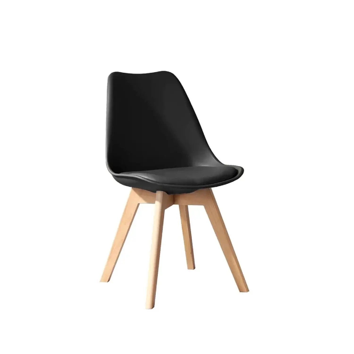 Padded Seat Cushions Home Kitchen Side Chair (Set of 2) - Black by Unique Piece Furniture