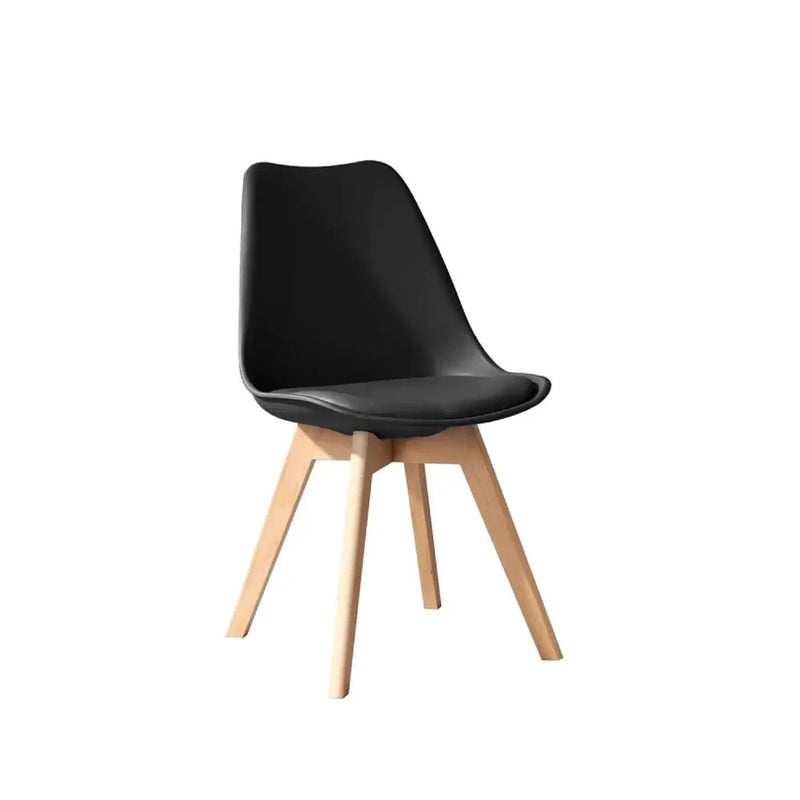 Padded Seat Cushions Home Kitchen Side Chair (Set of 2) - Black by HouseOfZazla