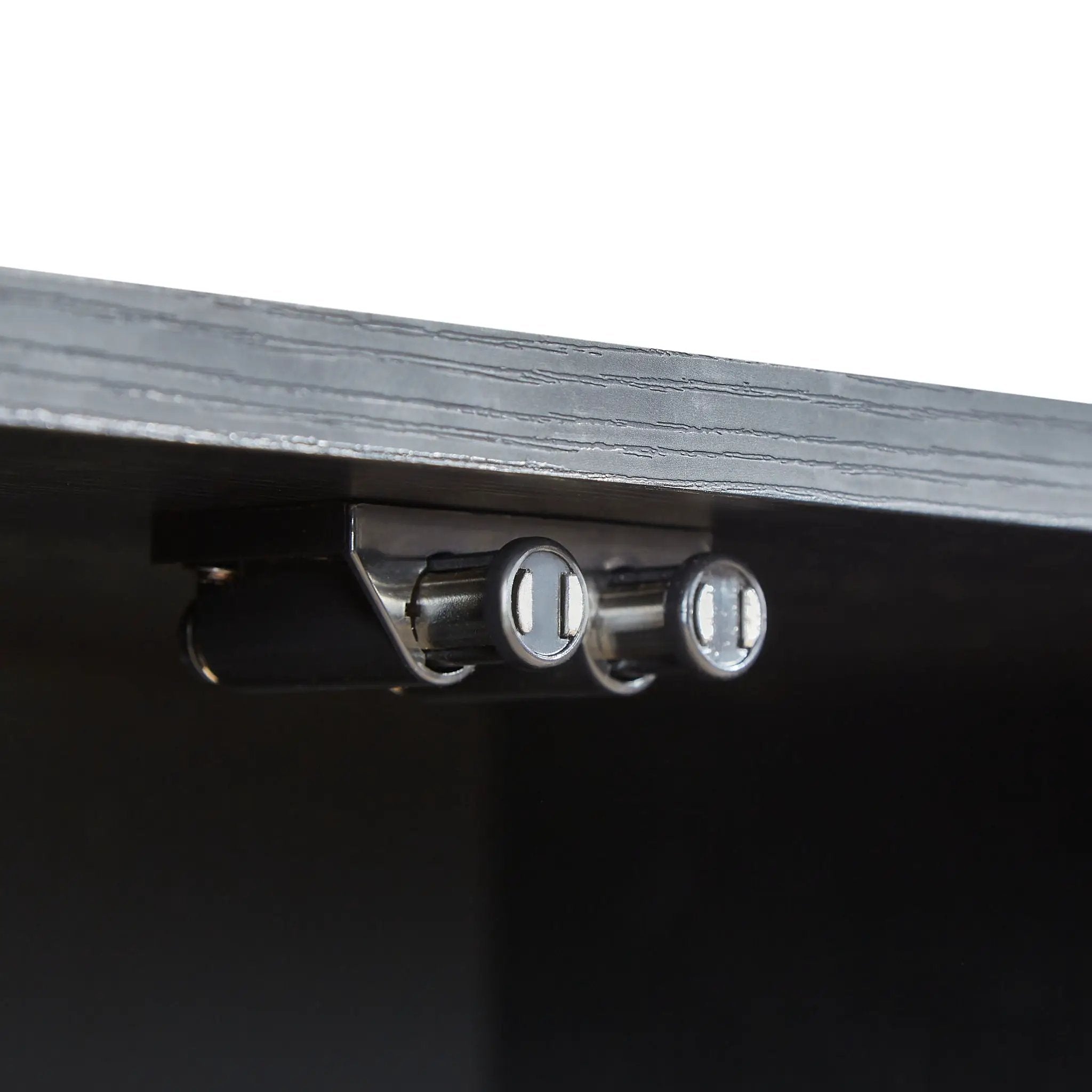 Modern 64" Wavy TV Cabinet With LED Lights - Black