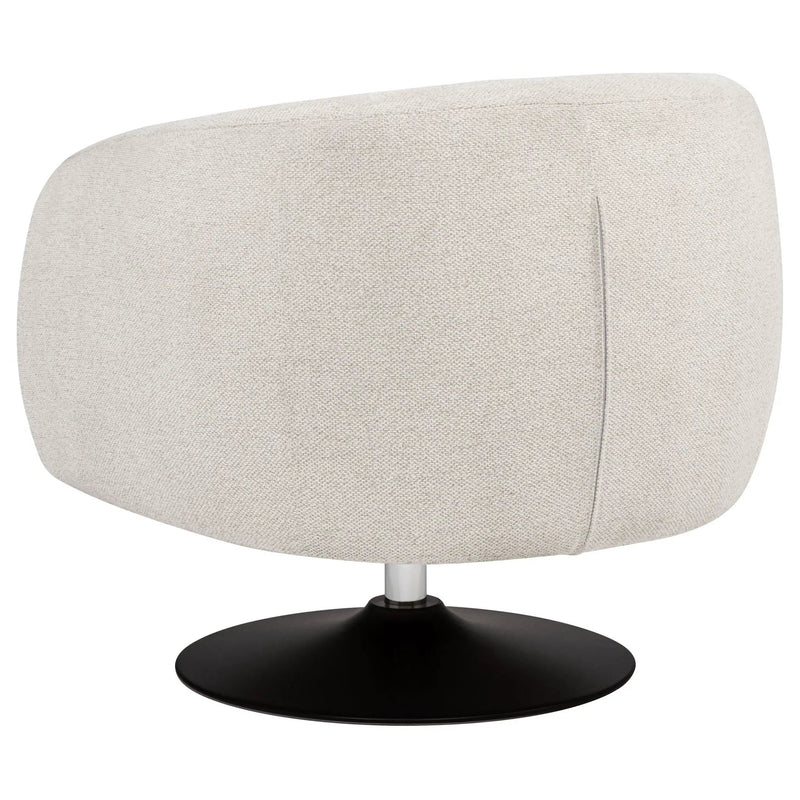 Dave Upholstered Barrel Back Swivel Club Chair Beige by Unique Piece Furniture