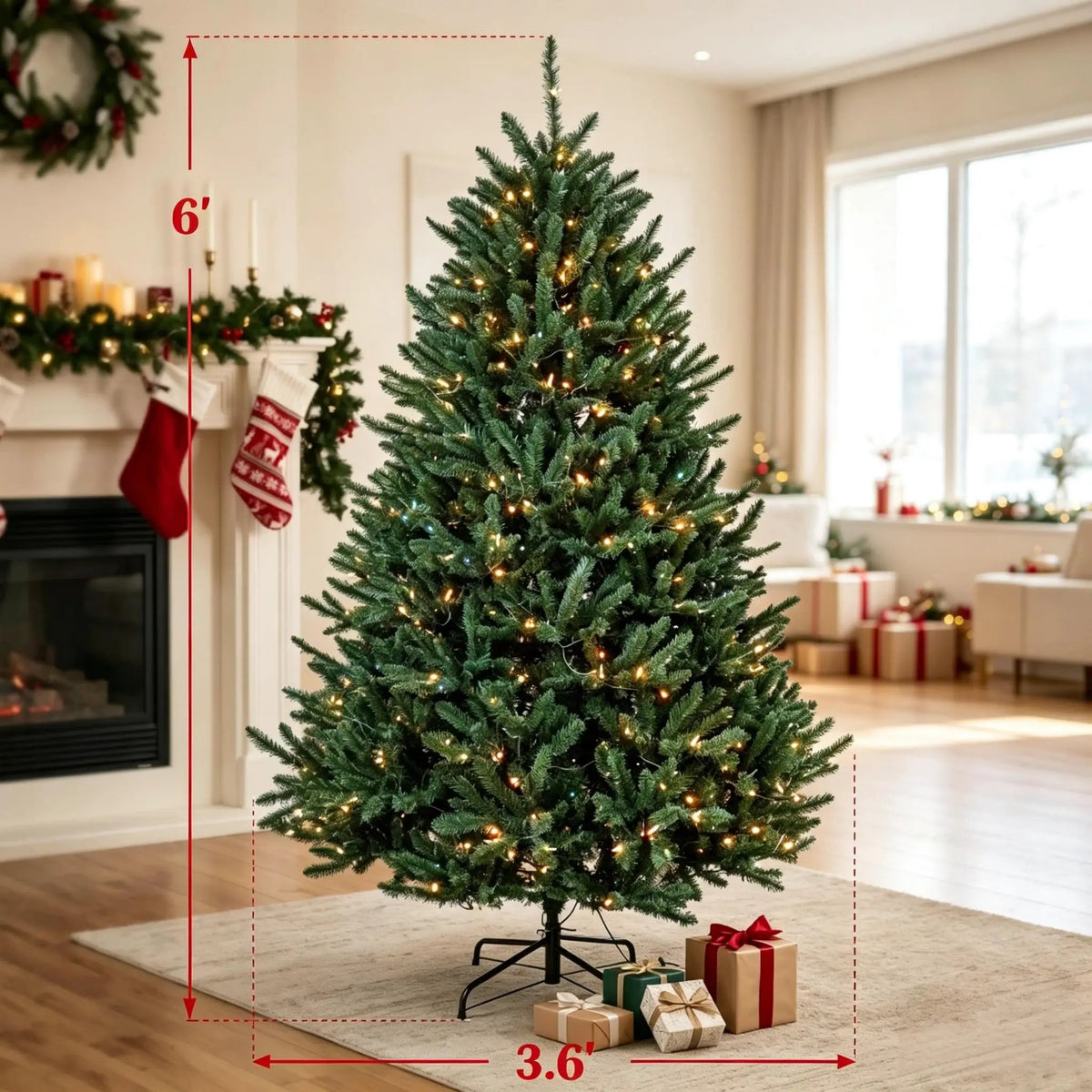 6 ft Pre-Lit Colorado Christmas Tree by HouseOfZazla