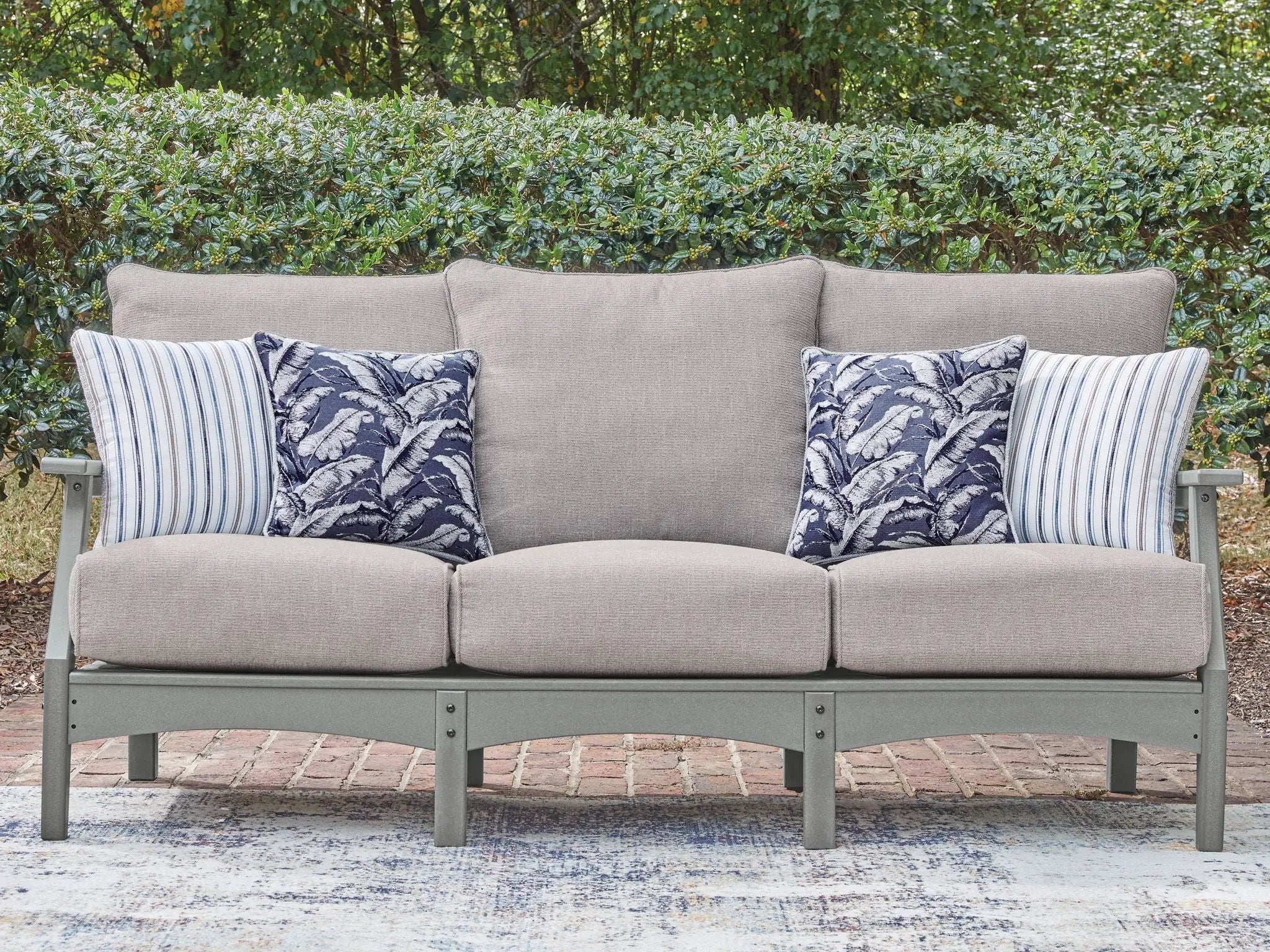 Cove Beach - Sofa With Cushion - Gray by Unique Piece Furniture