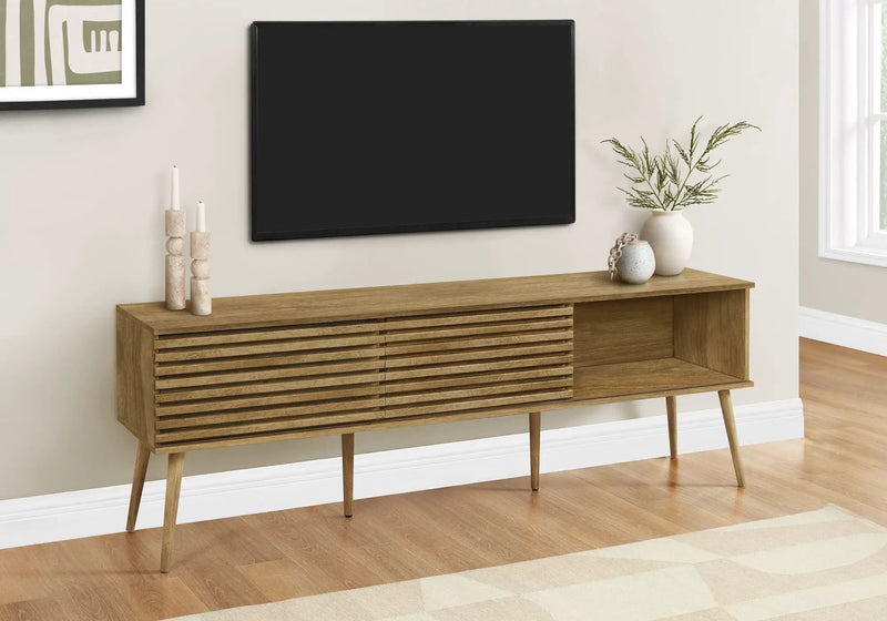 72-Inch Walnut TV Stand - Media Entertainment Center by HouseOfZazla