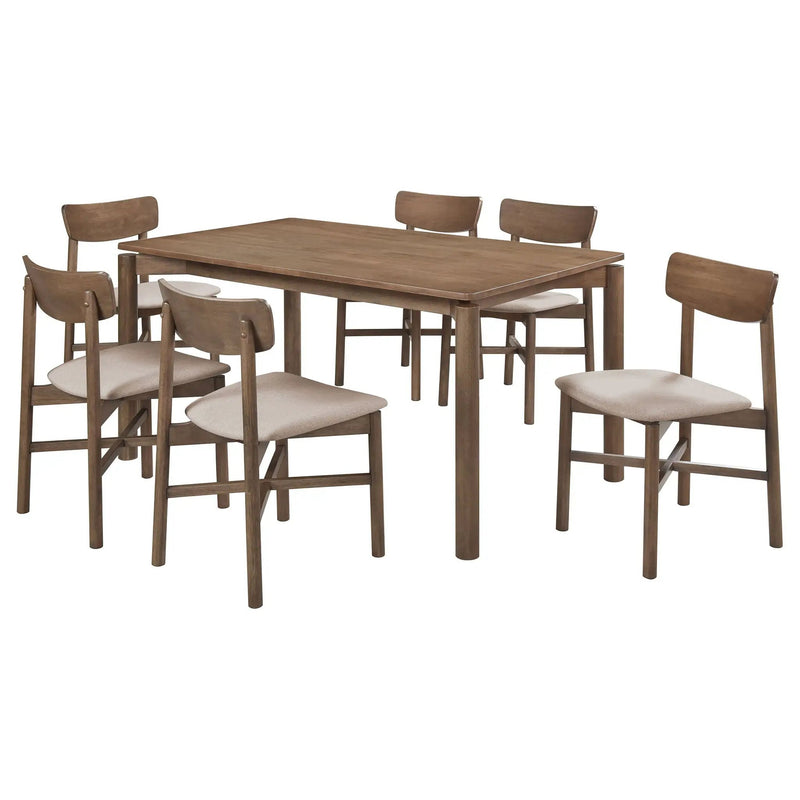 Parkridge 7-piece 59-inch Wood Dining Set Natural Walnut by Unique Piece Furniture