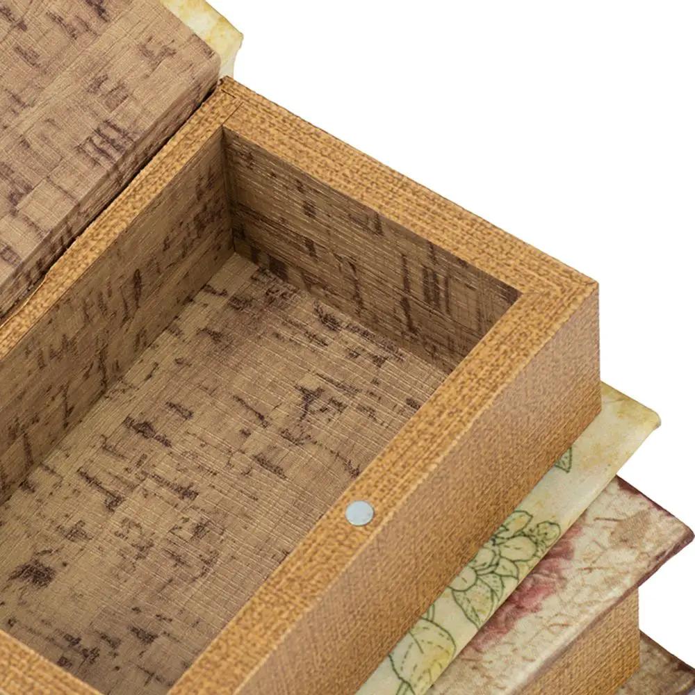 Book Boxes With Birds, Flowers, And Handwriting Design (Set of 4) - Multi by HouseOfZazla